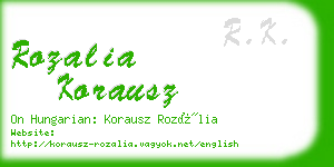 rozalia korausz business card